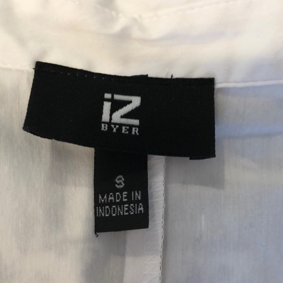 iZ Byer sleeveless collared white blouse size S - Picture 5 of 6